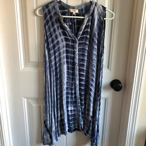 UMGEE USA LARGE TYE DYE SLEEVELESS TUNIC